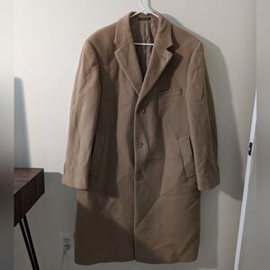 LAUREN Ralph Lauren Men's Camel Trench Coat 42S Tan Jacket